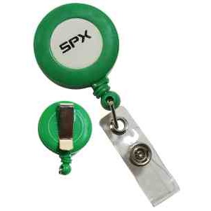 Green Retractable Badge Reel Holder