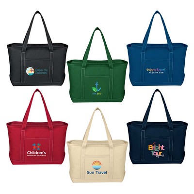 Full Color Large 24 oz. Starboard Cotton Canvas Tote Bag
