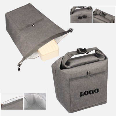 Heathered Polyester Insulated Lunch Tote